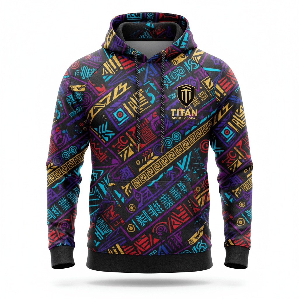 TITAN Tribal Geometric Hoodie
