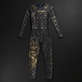 TITAN Unisex Full Length Slimming Compression Jumpsuit - Midnight Navy Serpent Crown Edition