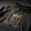 TITAN Unisex Sauna Sweat Hoodie - Charcoal Samurai Crown Edition