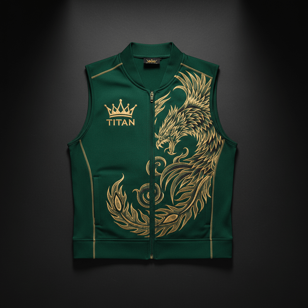 TITAN Unisex Thermogenic Sauna Sweat Vest - Emerald Phoenix Crown Edition