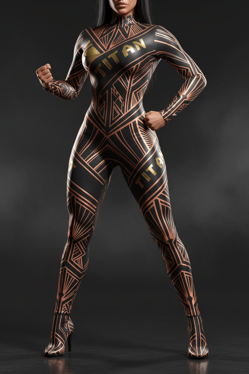 TITAN Women's Art Deco Catsuit