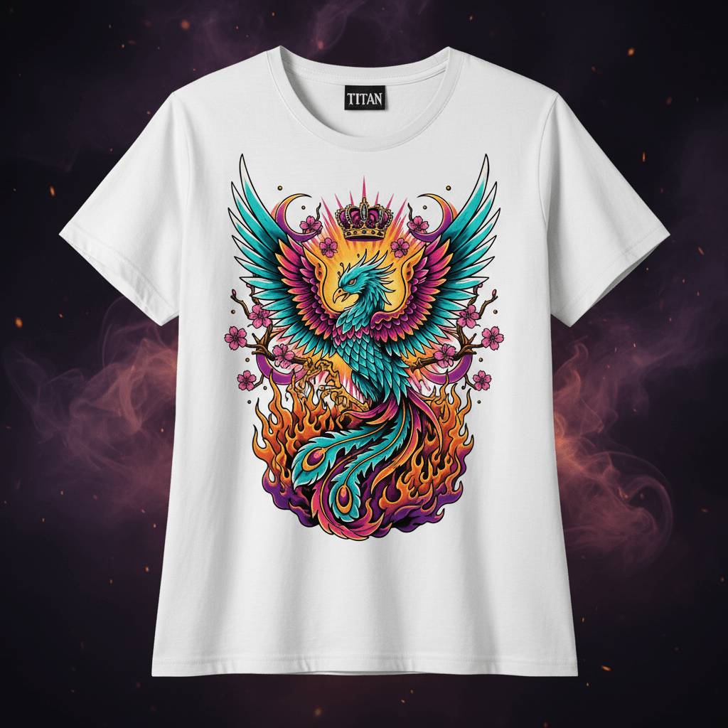 TITAN Women's Graphic Tee - Phoenix Design