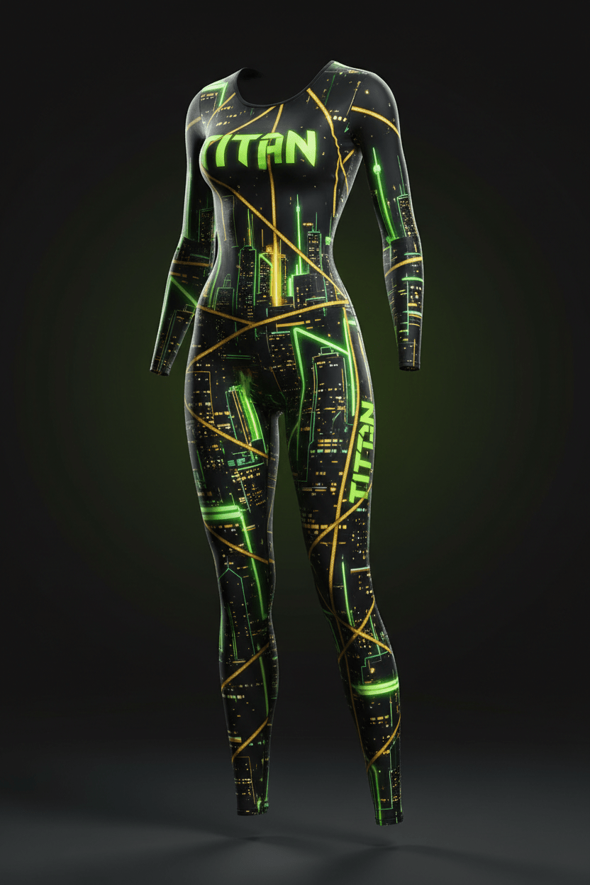TITAN Women's Neon City Skyline Catsuit