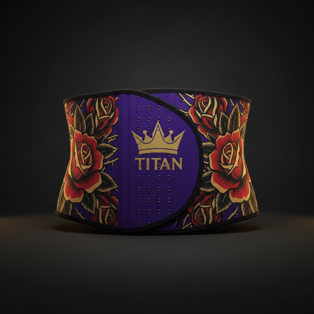 TITAN Women's Neoprene Waist Trainer - Royal Purple Rose Crown Edition