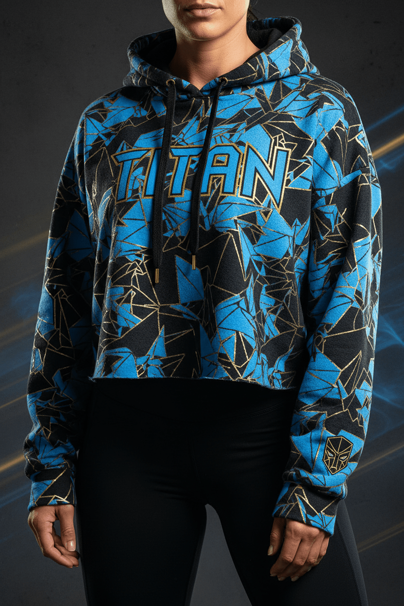 TITAN Women's Origami Crane Crop Hoodie