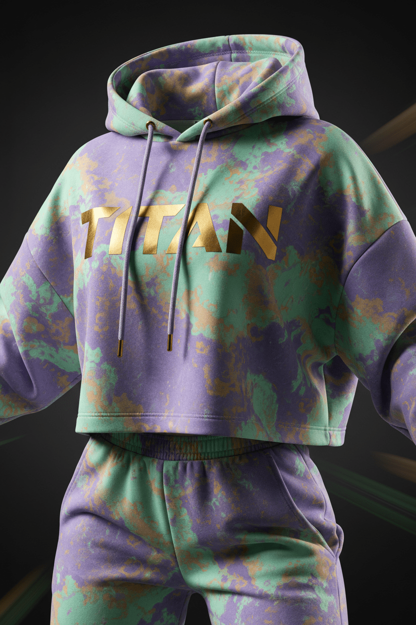 TITAN Women's Pastel Cloud Crop Hoodie