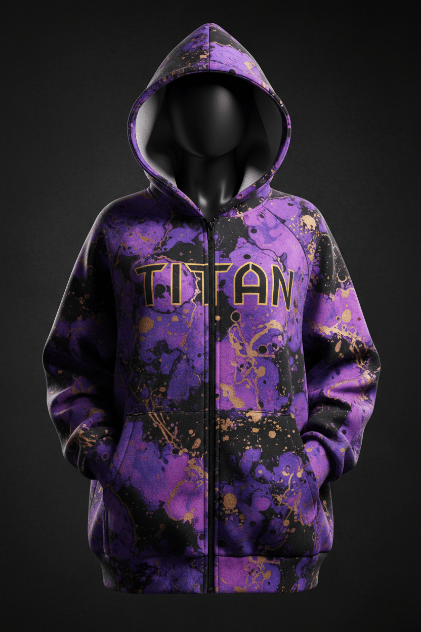 TITAN Women's Watercolor Ink Zip Hoodie