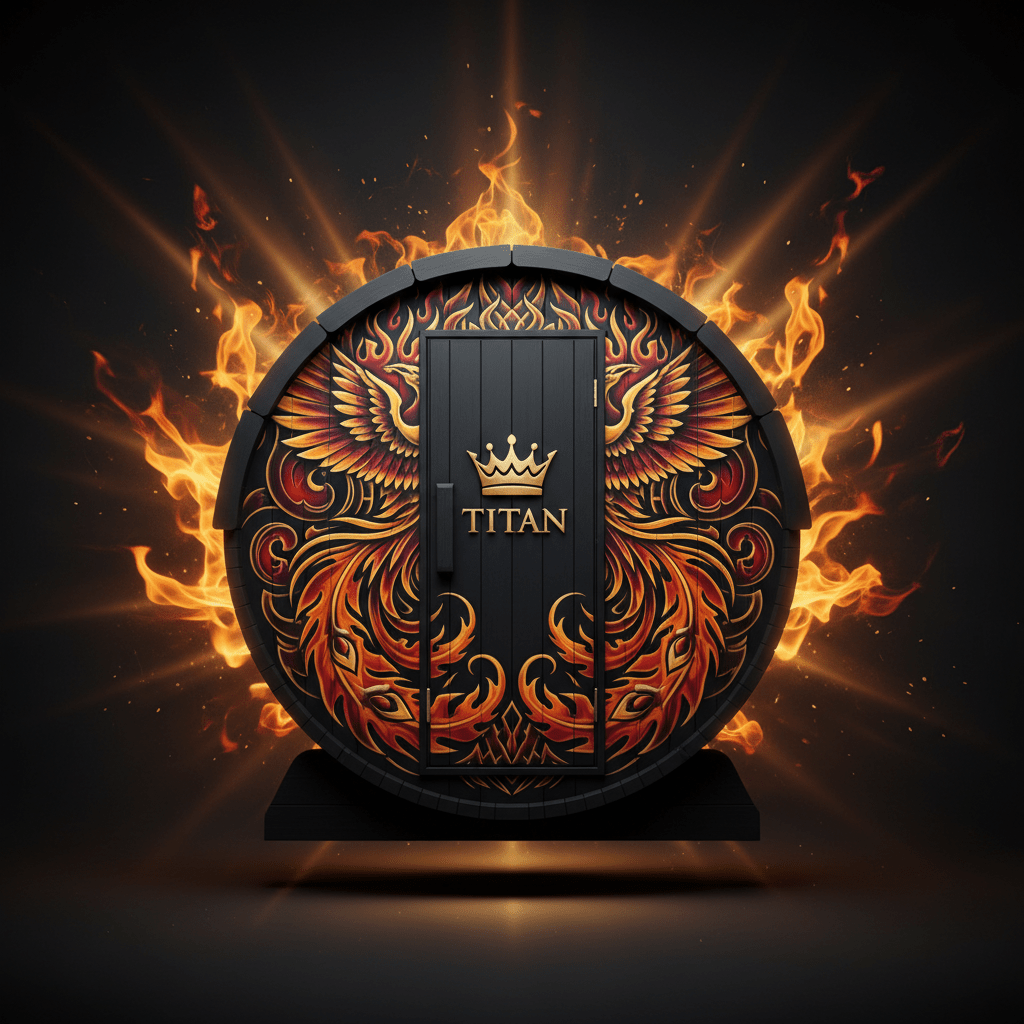 TITAN Wood-Burning Barrel Sauna Crown Edition