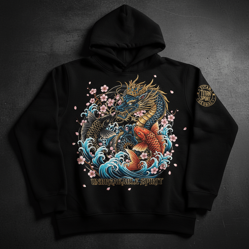 TSG-WSP-010 Unbreakable Spirit Koi Dragon Hoodie